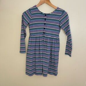 Hanna Andersson Striped Kids Dress - Purple, Blue, Green